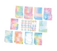 Mikikit Watercolor Stationery Paper Set with Envelopes Writing Kit for Letters Thank You Notes Poems and Calligraphy Thick Smooth Paper in Bright Colors for Festivals and Everyday Use