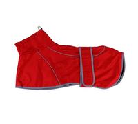 Mikikit Waterproof Dog Raincoat Red L, Fall Winter Outdoor Pet Rainwear Jacket, Windproof Ski Sports Dog Waterproof Clothing for Cold Weather