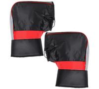 Mikikit Waterproof Motorcycle Handlebar Muffs with Oxford Cloth and Reflective Strips, Windproof and Thermal Bicycle Handle Warm Gloves for Winter Rides and Night Riding on Electric Bikes
