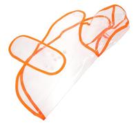 Mikikit Waterproof Orange Edge Medium Dog Raincoat for Pets, Lightweight Polyester Rain Poncho for Medium Dogs like Small Breed, Shiba, Border Collie, and Golden Retriever, Suitable