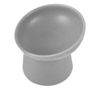 Mikikit Wear-Resistant Raised Ceramic Cat and Dog Feeding Bowl, Grey Elevated Pet Dish with Neck Support for Daily Meals