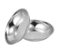 Mikikit Weighing Pan Replacement Stainless Steel and Accurate Weighing 2pcs with Smooth Surface for Mechanical Spring Scale and Dial Bench Scale for Kitchen and Commercial Kitchens