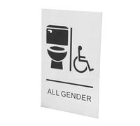 Mikikit Wheelchair Disabled Toilet Sign with Clear Disabled Symbol for Public Restroom Door Wear Resistant Design Easy to Install All Gender Accessible Washroom Guide