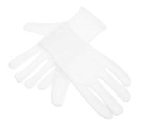 Mikikit White Cotton Work Gloves for Labour Protection Garden Protective Gloves for Outdoor and Welding Use Large Size for Industrial Tasks