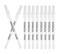 Mikikit White Marking Pens on Black and Dark Paper Shimmering Effects 10pcs Smooth Writing White Paint Markers Color for Marking and Colouring Books
