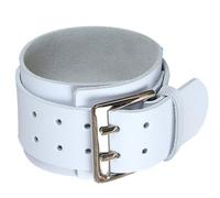 Mikikit White Men Leather Bracelet Double Layer Vintage Chic Design with Large Buckle Easy to Take off Stylish Hand Chain for Casual Wear