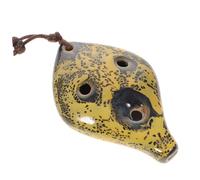 Mikikit Wind Instrument with Wonderful Sound Porcelain Lightweight White Ocarina Musical Toy 6-hole Leaf Shaped for Beginners and Children