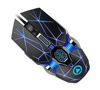 Mikikit Wired Gaming Mouse for Computer and Laptop with Electroplating Flank and Sweat-reducing Abs Material Featuring 3200 Dpi Adjustable Optical Sensor for Accurate Gameplay