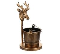 Mikikit with Unique Deer Design Golden Iron Ashtray Multi-purpose and Strong Desk Accessory, for Office and Home Décor