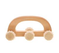 Mikikit Wooden Hand Massage Roller Portable Hand Massager with Six Rollers Easy to Store Massaging Tool for Office Workers Relaxation and Stress Relief