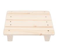 Mikikit Wooden Leg Laid Footstool with Slanted Design Enhances Comfort and Improves Posture Practical Foot Rest for Office and Home Use in Khaki Colour