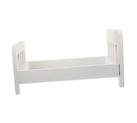 Mikikit Wooden Mini Baby Bed Photography Prop for Newborns with Sturdy and Safe Construction, Adorable Vintage Design for Newborn Photography and Photoshoot Sessions