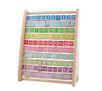 Mikikit Wooden Rainbow Multiplication Board with Blocks, Oral Calculation Math Learning Tray, Educational Multiplication Thinking Training