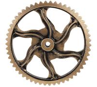 Mikikit Wooden Retro Gear Wall Decoration Compact Wall Hanging Decoration Made of Wood for Bar and Shop Window with Industrial Vintage Style Gear Shape