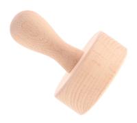 Mikikit Wooden Tart Tamper with Handle, Beech Wood Pastry Dough Press Tool for Baking, Multi-Functional Tart Mold Suitable for Home and Professional Kitchen Use