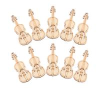 Mikikit Wooden Violin Charms Handmade 100pcs for Jewelry Making with Delicate Texture and Natural Themed Party Decorations for DIY Crafts and Music Lovers