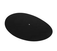 Mikikit Wool Record Mat for Vinyl Turntable Players, Anti-static Black Slipmat Pad Made from Wool, Easy to Use and Stylish, for Vinyl Records Playback