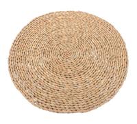 Mikikit Woven Seat Cushion Made from Natural Cattail Stem and Leaf, Fine Workmanship Meditation Pillow for Yoga and Indoor Floor Use, Simple Style with Classic Chic Design in Orange