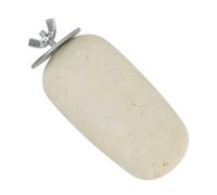 Mikikit Yellow Teeth Grinding Stone Chew for Hamster and Mouse Made of Sturdy Stone and Stainless Steel to Promote Dental Health and Teeth Grinding in Small Animals