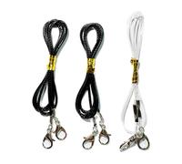 MikiLim 3 Pieces Replacement Strings for Cat Wand Toy - 2 Durable Paracord Strings and 1 Nylon Wire - Kitten Wand Toy Refill Wires with Lobster Clasps for All Lures, Cat Stick