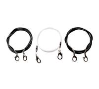 MikiLim Replacement Strings for Cat Wand Toy - 3-Pieces - Chew-Proof Metal Wire and 2 Durable Paracord Strings - Heavy Chewers Pack Cat Wand Toy Refill Strings with Universal Clasps