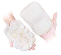mikimini Bath Mitt for Women, Bath Pouf Mesh Brushes 1 PC Upgraded Version | Loofah Sponge & Exfoliating Pad 2 in 1 Professional Design | Exfoliating Gently with The Elastic (1 Pack)