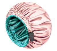 mikimini Satin Bonnet for Sleeping, Silk Bonnet for Women Curly Hair, Reversible Double-Layer Sleeping Hair Bonnet Extra Large Stretchy Sleep Hair Caps, 2 Pieces