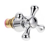 Mikinona 1/2 Inch Victorian Style Cross Head Faucet Handle Replacement Kit Brass Tap Cover for Bathroom Basin and Kitchen Sink Faucets