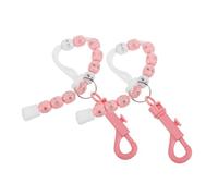 Mikinona 1 Pair Pink Golf Bead Score Counter Bracelet Plastic Golf Stroke Counter for Women Wearable for Outdoor Training and Accurate Score Keeping