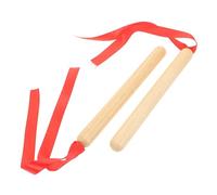 Mikinona 1 Pair Portable Rhythm Sticks Wooden Percussion Instrument with Ribbon Classical Claves for Lightweight Musical Tool to Enhance Creativity and Interest Music