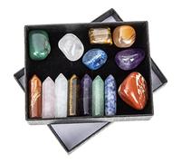 Mikinona 1 Set Multi Function Amethyst Chakra Stones Crystals for Meditation Portable Natural Crystal Pillars for Relaxation and for Yoga Enthusiasts