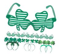 Mikinona 1 Set Shamrock Glasses Assorted Eyewear for Patrick Day Party Decorations Fun Party Accessory Photo Props for All Ages Unique Design Suitable for Various Hairstyles