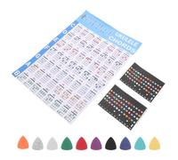Mikinona 1 Set Ukulele Fretboard Notes Easy Beginner Chord Chart Instructional Poster With Picks For Soprano Concert Tenor Learning