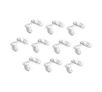 Mikinona 10 Pairs Silicone Eyeglass Nose Pads U-Shaped Soft Cushion Dual Anti-Slip Nose Bridge Support for Glasses Sunglasses Outdoor Sports