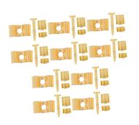 Mikinona 10 Set Guitar String Retainer Press String Guides for Electric Guitar Accessory Gold Easy Install Sturdy