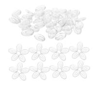 Mikinona 100 Pairs Clear Eyeglass Nose Pads Push-in Inserts Fit Glasses Cushions for Nose Comfortable Soft Plastic Anti-Slip for Sports Outdoor Activities