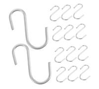 Mikinona 100 Pcs Heavy Duty Zinc Coated S Hooks Versatile Over The Door Hangers for Kitchen Utensils Clothes and Accessories Storage for Organizing Spaces