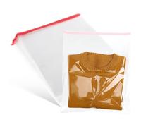 Mikinona 100Pcs Clear Self Sealing Bags for Clothing Durable Cellophane Packaging Pouches with High Transparency for Jeans Shirts and Small Business Storage