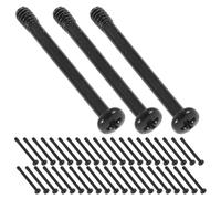 Mikinona 100pcs Computer Case Fan Screws 34mm Long Flat Head PC Fan Mounting Hardware for Radiator and Cooling System Installation