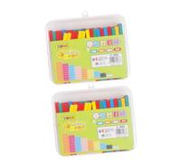 Mikinona 100pcs Counting Rods Educational Math Counters Teaching Aids for Preschool Early Learning Visual Development Arithmetic Rods