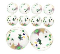 Mikinona 100pcs Floating Bouncy Balls for Swimming Pool Vibrant Water Skipping Balls with Inner Star Sequins Fun Pool for Summer Water Play and Beach Games