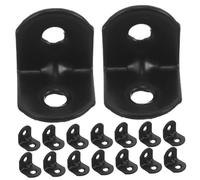 Mikinona 100pcs Heavy Duty Black Metal Brackets for Wood Shelves Reinforced Iron Corner Supports with Easy Installation Shelf Braces for Wall-Mounted Furniture and Storage