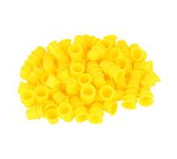 Mikinona 100pcs Ink Cups Yellow Tattoo Pigment Ink Cups Eyebrow Tint Kit Easy to Clean Store