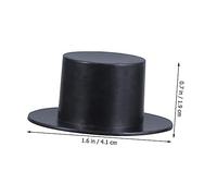 Mikinona 100pcs Mini Plastic Clown Hats for DIY Crafts Christmas Decoration Handmade Accessories Cute Black Miniature Hats for Party Supplies and Doll Dress Up Small and Large