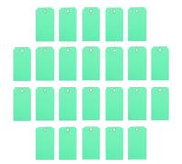 Mikinona 100pcs Reusable PVC Luggage Tags with Wire for Shipping and Inventory, Blank Writable Baggage Labels with Sturdy Construction Round Hole, for Business and Office Use
