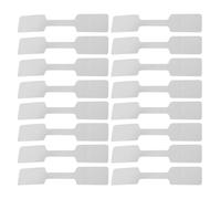 Mikinona 100pcs Small Rectangular Adhesive Jewelry Price Tags Blank Sticker Labels for Necklace Ring Display, White Paper Price Tags for Retail Pricing and Jewelry Labeling