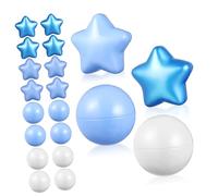Mikinona 100pcs Star Shape Plastic Balls for Baby Ball Pit Lightweight for Infant Sensory Play and Indoor Activity