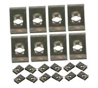 Mikinona 100pcs U Type Metal Car Panel Clips for Bumper and Mudguard Protection Automotive Screw Nut Fasteners for Car Modification and Interior Enhancement