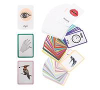 Mikinona 108Pcs Educational Sensory Flash Cards for Double-sided Cognitive Learning with Visual Words Sight Word Bingo for Boys and Early Brain Development and Hand-eye Coordination