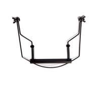 Mikinona 10Holes Harmonica Neck Holder Adjustable Metal Frame Harp Rack for Hands Playing Black Mouth Organ Accessory for Musicians